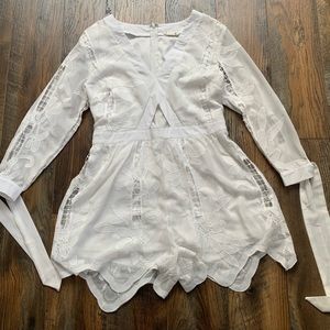 White lace romper